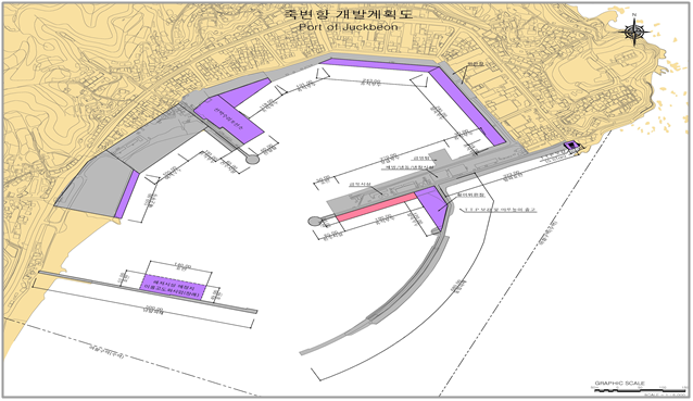 죽변항 평면도입니다.