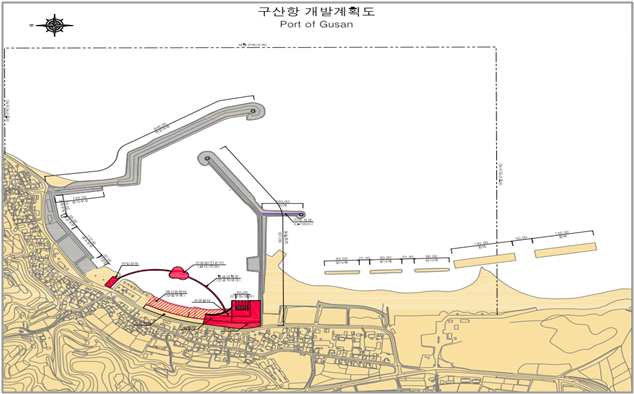 구산항 평면도입니다.